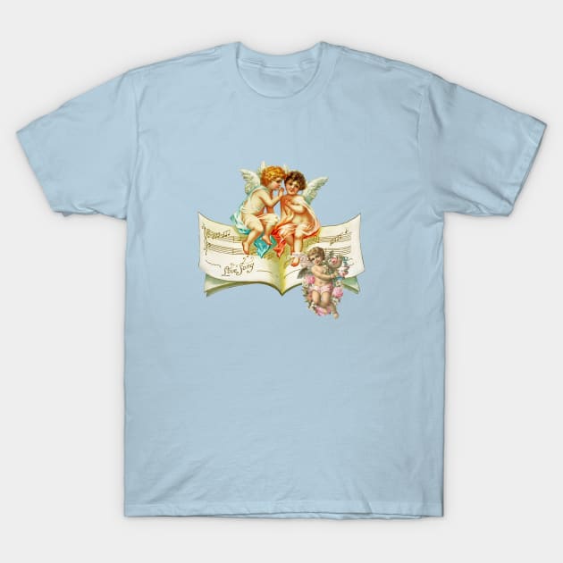 music angel cherubs T-Shirt by gossiprag